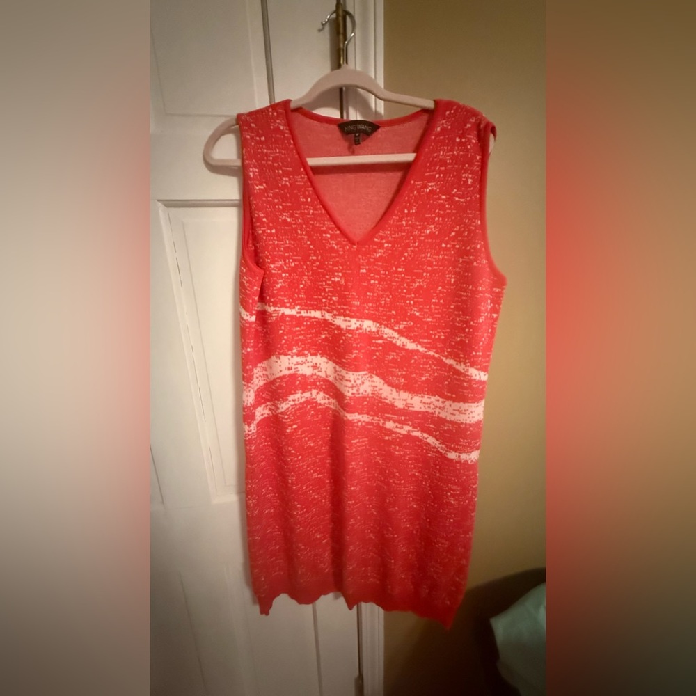 Ming wang size medium orange sweater dress